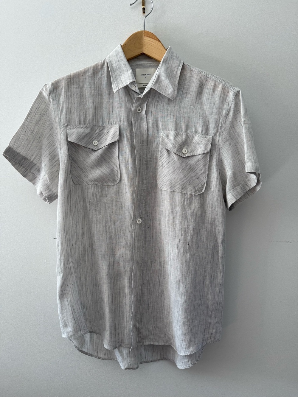 Billy Reid 100% Linen Short Sleeve Shirt - Made in Italy - Size S